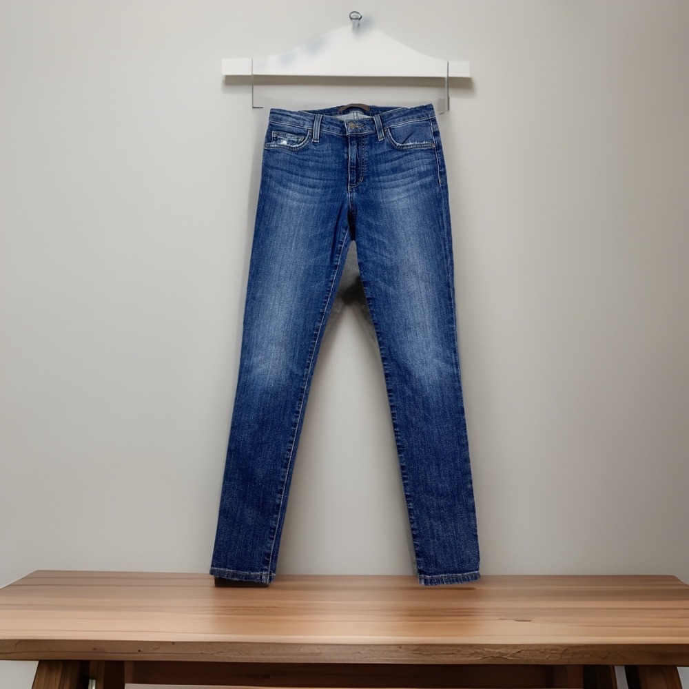 Joe's Jeans Rolled Crop Jeans Women 27 Blue Stretch Denim